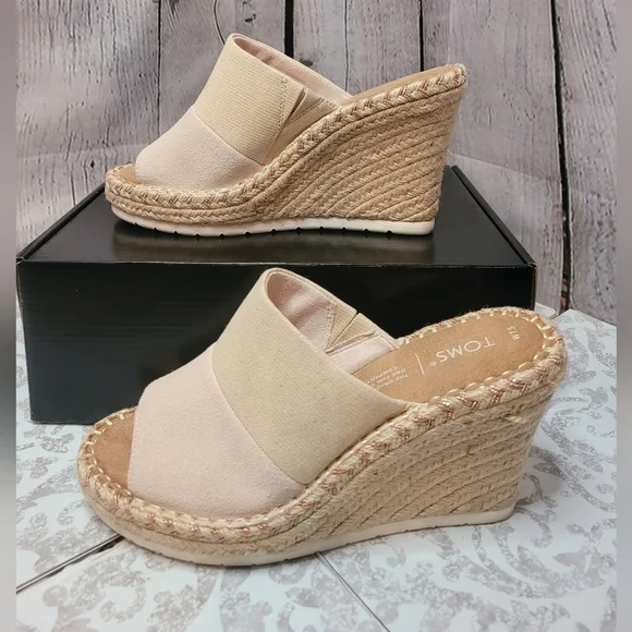 Tom's Tweed wedges size 7.5 - Picture 2 of 7